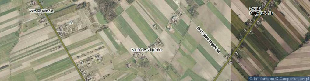 Zdjęcie satelitarne Budzisław-Cegielnia ul.